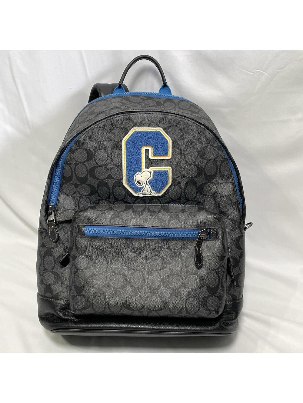 COACH X PEANUTS WEST SNOOPY LIMITED EDITION OUTLET LEATHER BACKPACK